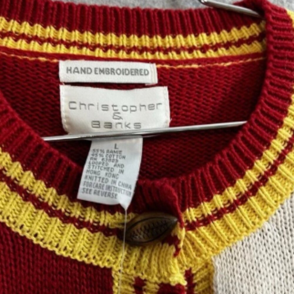Vintage chiefs cardigan womens Large christopher and banks deadstock kansas city - Picture 4 of 4